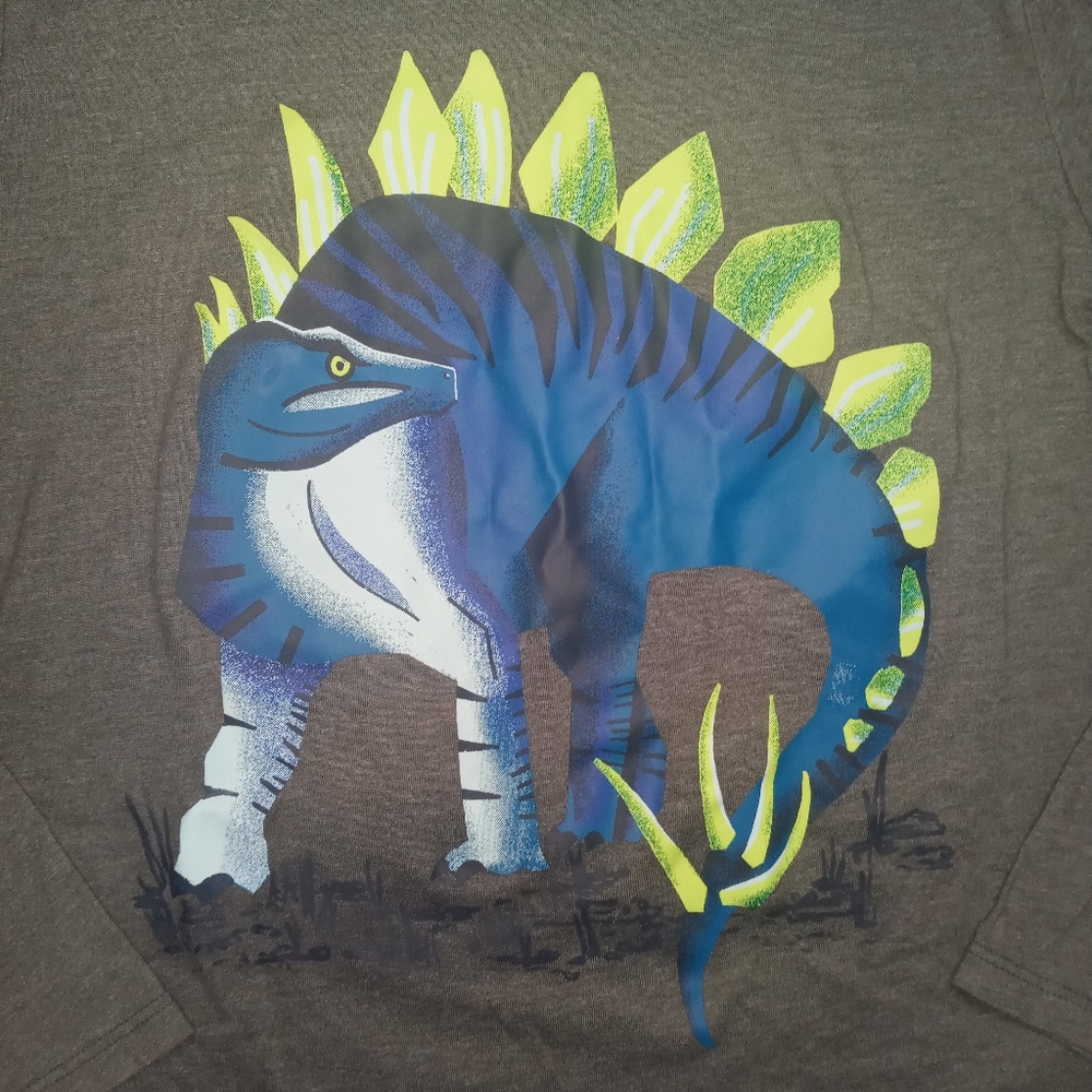 🎉 Cat & Jack Dinosaur Themed Long Sleeve Shirt - Size M (8/10) - Picture 4 of 5